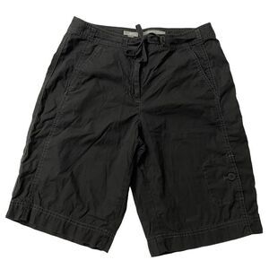 J.JILL Women’s Genuine Fit at Waist Bermuda Shorts‎ Black w/ drawstring sz 8